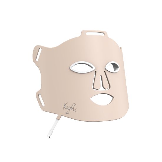 Masque LED visage 4 lumières sans fil avec télécommande – Yoghi Lune de Soie – nude