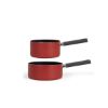 Set de 2 casseroles 18 et 20 cm aluminium antiadhésif induction – Livoo Premier Chef MEP154R – rouge