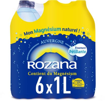 Eau minérale gazeuse Rozana – pack de 6 × 1 L