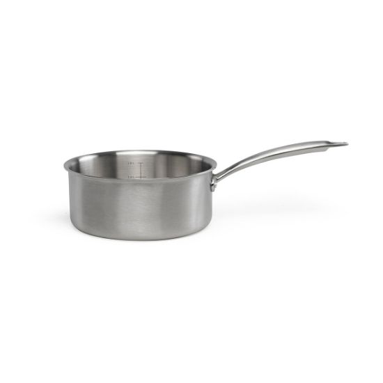 Casserole inox triply 18 cm sans revêtement induction et four – Livoo Brigade MEP160 – inox