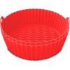 Lot de 2 moules ronds en silicone 20 cm pour friteuse sans huile et four – Kitchencook Siliround – rouge