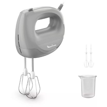 Batteur électrique 300 W 5 vitesses 2 jeux de fouets – Moulinex Easy Max – gris poivre