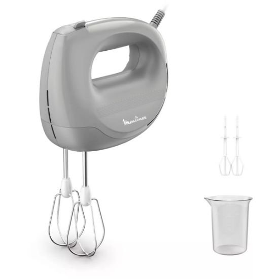 Batteur électrique 300 W 5 vitesses 2 jeux de fouets – Moulinex Easy Max – gris poivre