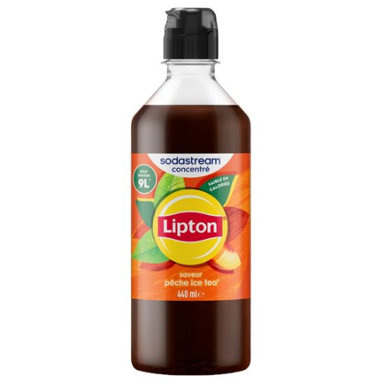 Concentré SodaStream Lipton Ice Tea Pêche 440 ml – jusqu'à 9 L de thé glacé pétillant