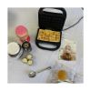 Gaufrier électrique 750 W plaques sans PFAS 21,5 × 12,5 cm – Little Balance Happy Gaufres 2 – noir et inox
