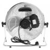 Ventilateur de sol en métal chromé 60 W – Klausberg KB-7516 – 3 vitesses, tête inclinable