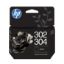 Pack de 2 cartouches HP 302/304 – noir + trois couleurs