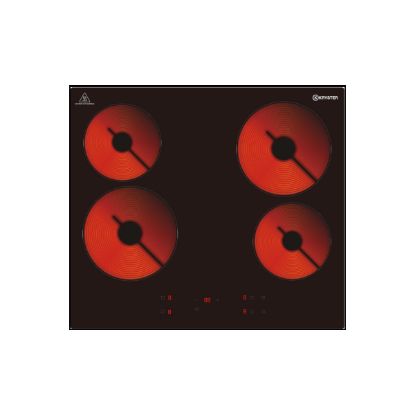 Plaque vitrocéramique 4 foyers 6 000 W commandes tactiles - Kryster KVITRO4ZH5