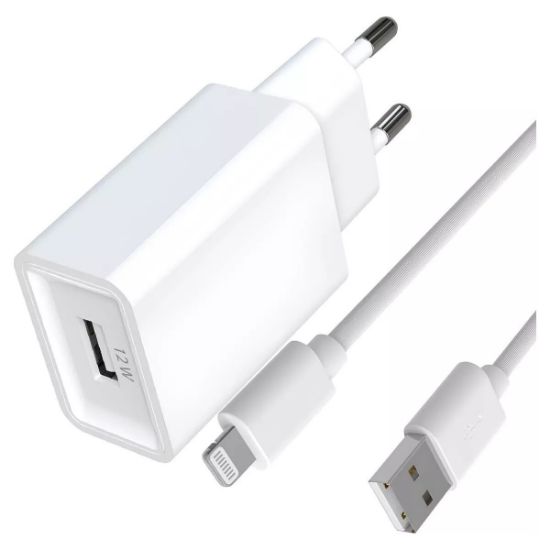 Pack Jaym POP : chargeur secteur USB 2,4 A + câble Lightning