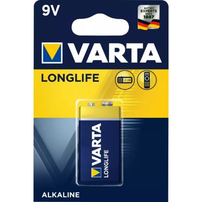 Pile alcaline 9V 6LR61 Longlife Extra x1 - Varta 4122