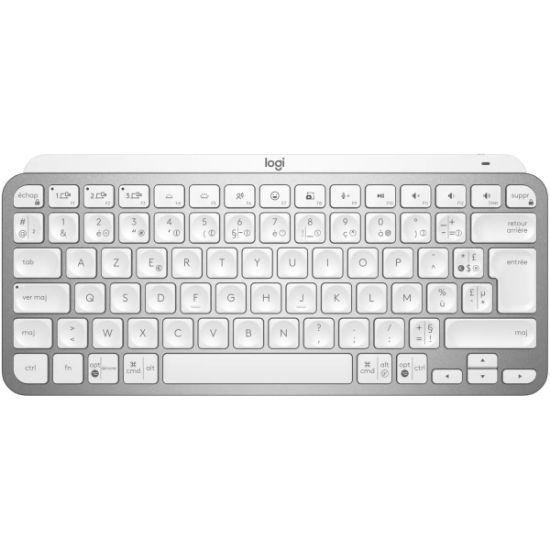 Clavier sans fil Logitech MX Keys Mini rétroéclairé – gris pâle, AZERTY