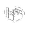 Support mural TV double bras orientable 42-82" 50 kg - Ikaza IK4282-6A