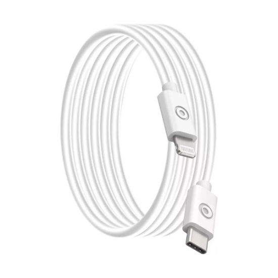 Câble USB-C vers Lightning MFi 1,2 m Big Ben, recyclé, blanc