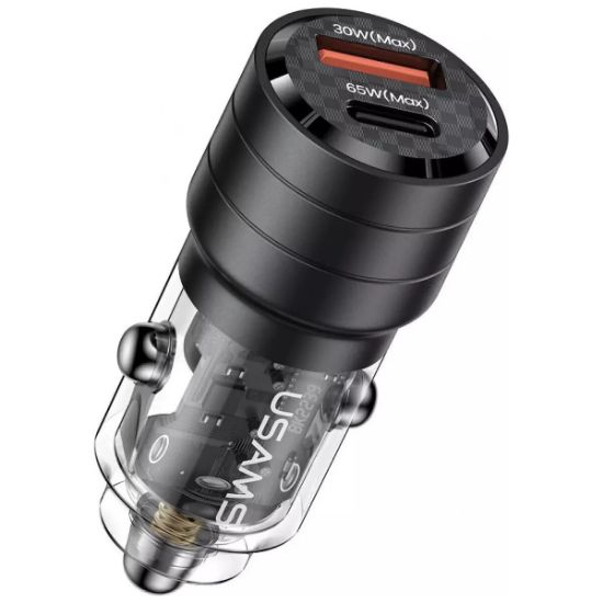 Chargeur allume-cigare Usams 95 W : USB-C 65 W + USB-A 30 W
