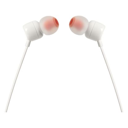 Écouteurs intra-auriculaires filaires jack avec micro – JBL Tune 110 – blanc