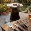 Set de 3 ustensiles barbecue inox : spatule, fourchette, pince – Little Balance Baroud'Fire – inox et noir
