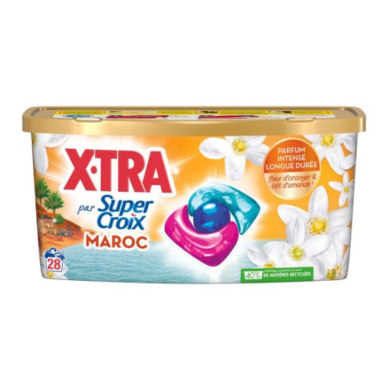 Lessive en capsules Super Croix par X-TRA trio-caps maroc × 28 336 g