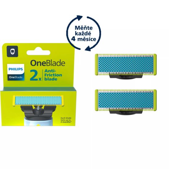Lot de 2 lames OneBlade First Shave anti-friction visage - Philips QP225/50