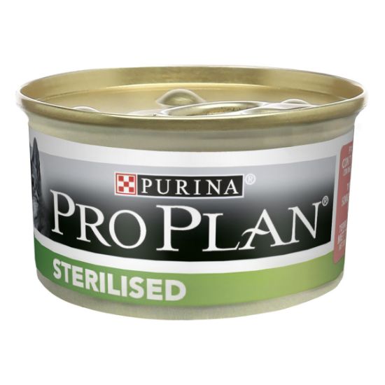 Pâtée chat Purina Pro Plan Sterilised saumon – carton de 24 boîtes de 85 g