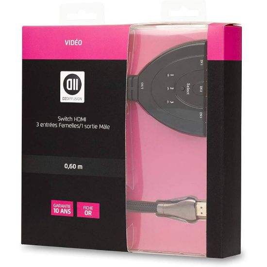 Switch HDMI 3 entrées / 1 sortie D2 Diffusion