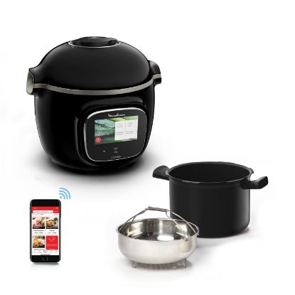 Multicuiseur Moulinex Cookeo Touch Wifi CE9028 – recettes illimitées, 13 programmes, 6 L, noir