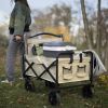 Chariot de transport pliable 89 L charge 120 kg – Livoo SEP137C – crème