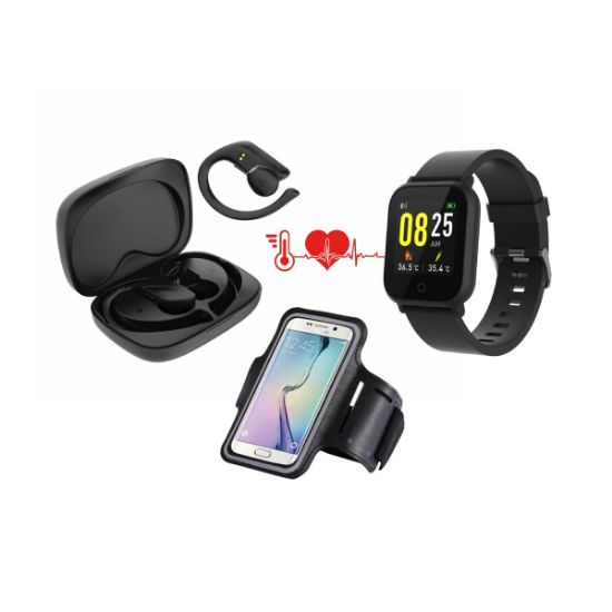 Pack sport Blaupunkt BLP6251 : écouteurs sans fil, brassard et bracelet