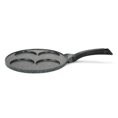 Poêle à pancakes 26 cm 4 empreintes aluminium forgé induction – Livoo MEP148 – gris