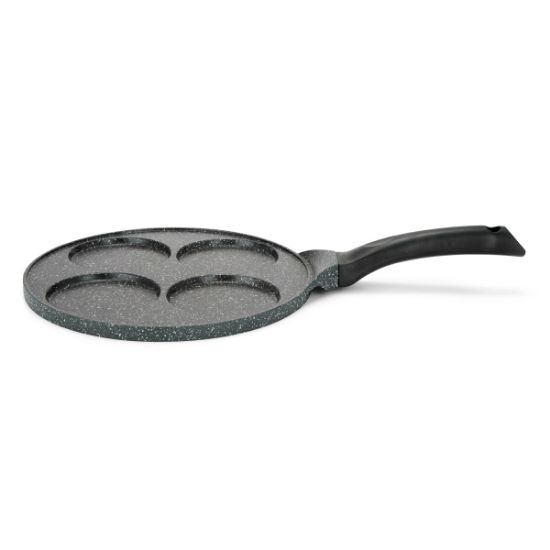 Poêle à pancakes 26 cm 4 empreintes aluminium forgé induction – Livoo MEP148 – gris