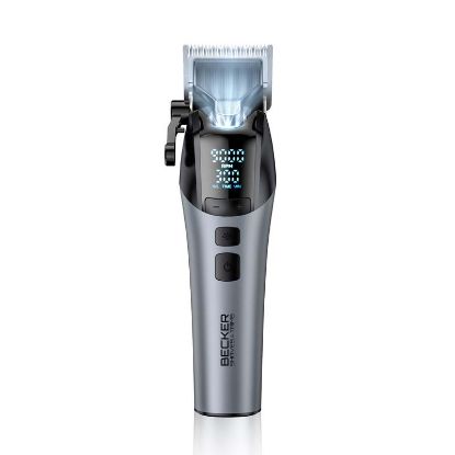 Tondeuse cheveux et barbe pro en métal avec éclairage LED – Becker X Strim – gris