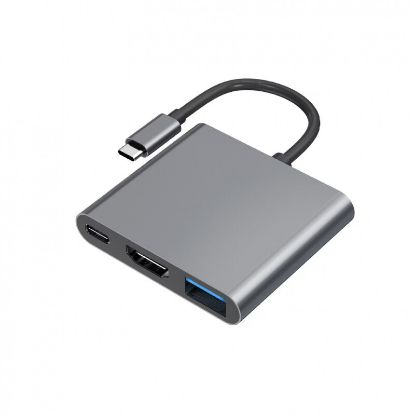 Adaptateur USB-C 3 en 1 : HDMI 4K, USB-A 3.0 et USB-C de charge – Vortex Electronics ADP_MAC