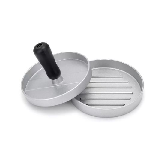 Presse à burger manuelle Ø 12 cm aluminium antiadhésif – Livoo MEN411 – gris