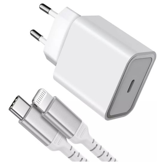 Pack Force Power Lite : chargeur USB-C 20 W + câble USB-C vers Lightning MFi 1,2 m