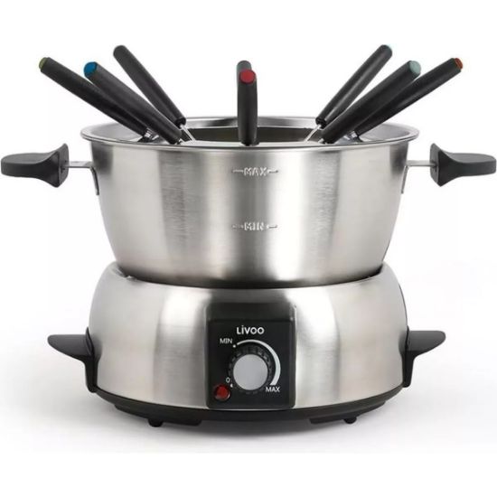 Appareil à fondue électrique 8 personnes 1000 W thermostat réglable – Livoo DOC263 – inox