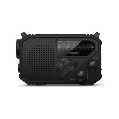 Radio portable FM/AM lampe torche solaire manivelle alarme SOS - Philips TAR1609/00