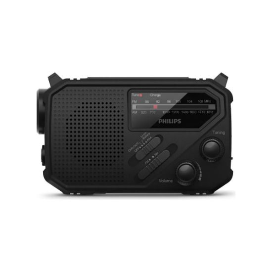 Radio portable FM/AM lampe torche solaire manivelle alarme SOS - Philips TAR1609/00