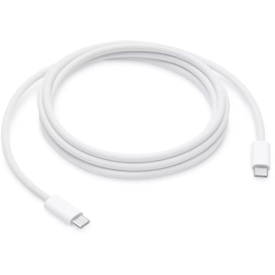 Câble de charge USB-C vers USB-C tressé 240 W, 2 m – Apple MYQT3ZM/A – blanc