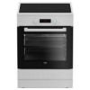 Cuisinière induction 4 foyers four 72 L catalyse écran tactile 60 cm - Beko FBE69303MWC