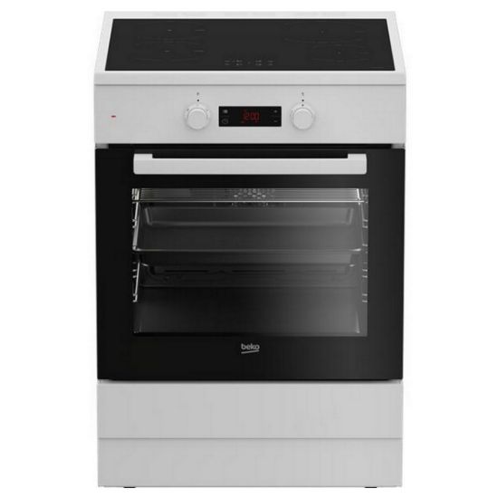 Cuisinière induction 4 foyers four 72 L catalyse écran tactile 60 cm - Beko FBE69303MWC