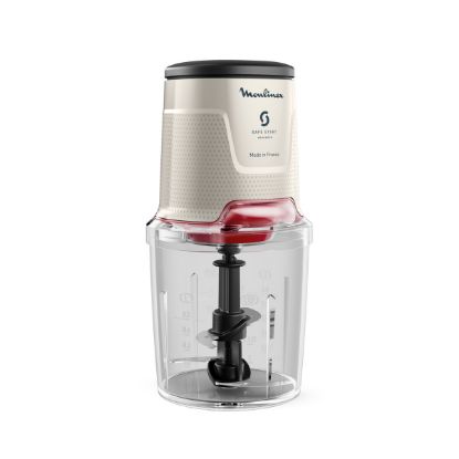 Mini hachoir électrique 0,5 L 600 W 4 lames – Moulinex Easy Press – écru