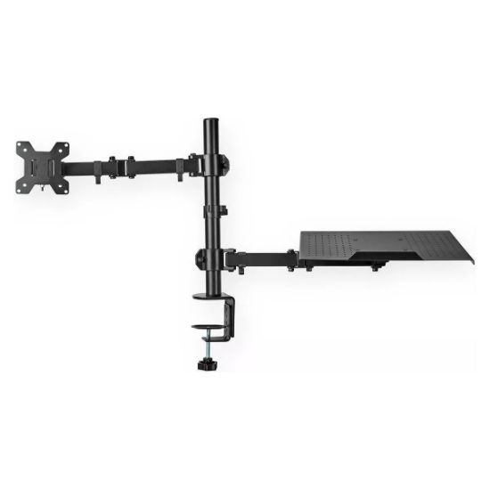 Support de bureau écran 15-32" et ordinateur portable 17" à pince - Nedis MMSISNB110BK