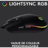 Souris gaming filaire Logitech G203 Lightsync – noir