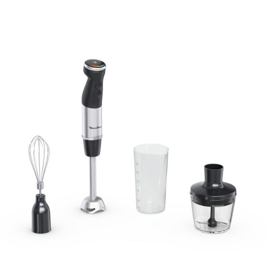 Mixeur plongeant Moulinex Quickchef+ DD6738 – 3 en 1, 1000 W, 20 vitesses, noir