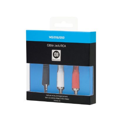 Câble audio jack 3,5 mm vers 2 RCA 50 cm D2 Diffusion