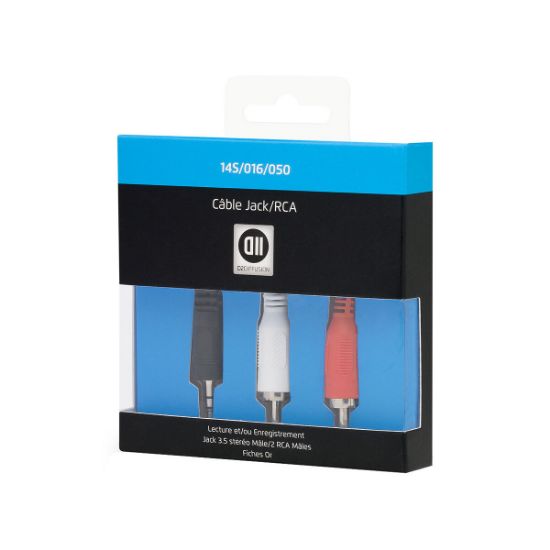 Câble audio jack 3,5 mm vers 2 RCA 50 cm D2 Diffusion