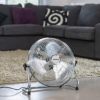 Ventilateur de sol en métal chromé 60 W – Klausberg KB-7516 – 3 vitesses, tête inclinable