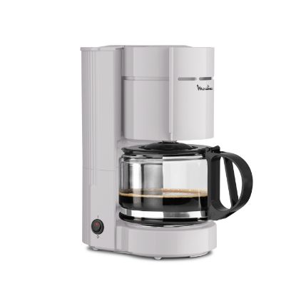 Cafetière filtre Moulinex Simpleo FG121B – 12 tasses, 1,1 L, porte-filtre pivotant, grise