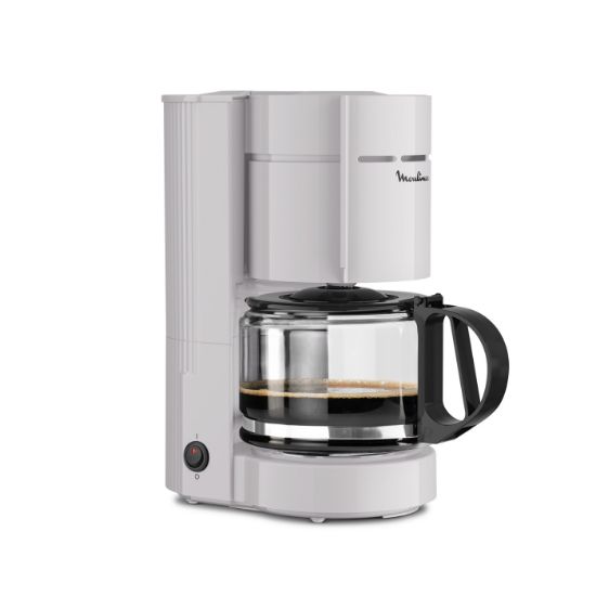 Cafetière filtre Moulinex Simpleo FG121B – 12 tasses, 1,1 L, porte-filtre pivotant, grise