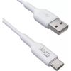 Pack Jaym : chargeur secteur 2 USB 12 W + câble USB-C 2 m, blanc