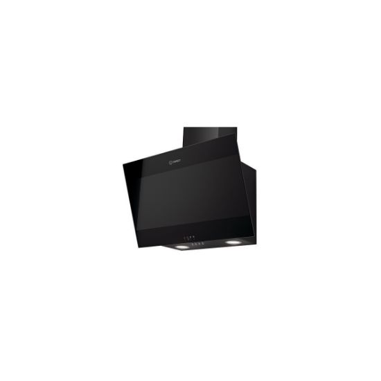 Hotte inclinée 60 cm 647 m³/h noire - Indesit IHVP66LMK